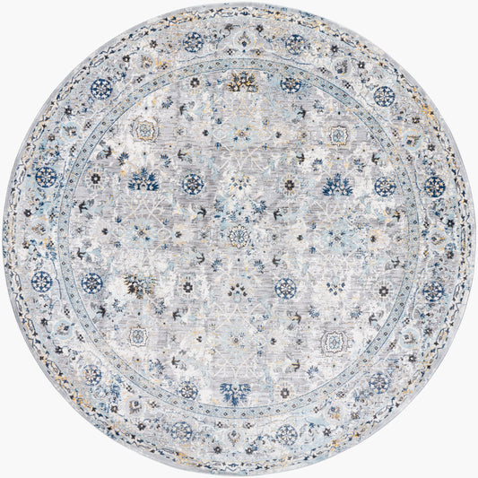 Hassler HSL-2302 8ft Round Machine Woven Area Rug
