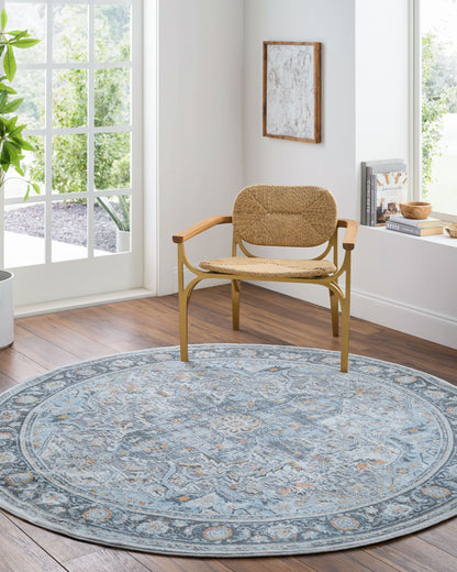 Hassler HSL-2307 6ft Round Machine Woven Area Rug