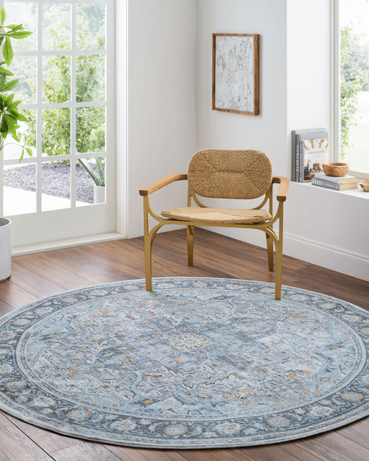 Hassler HSL-2307 6ft Round Machine Woven Area Rug