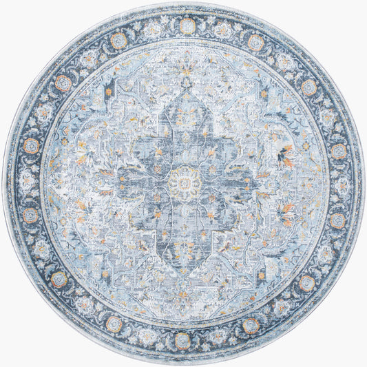 Hassler HSL-2307 6ft Round Machine Woven Area Rug