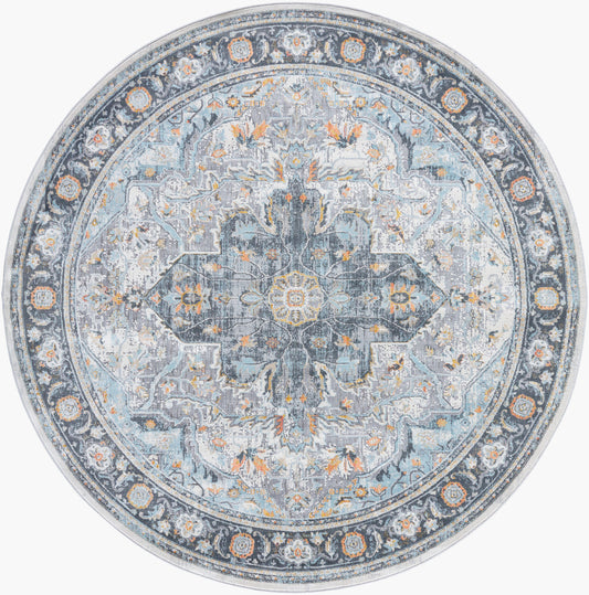 Hassler HSL-2307 8ft Round Machine Woven Area Rug