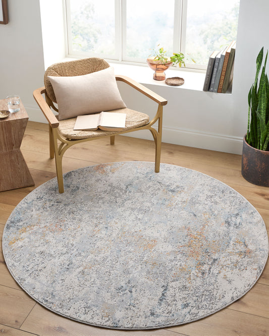 Hassler HSL-2308 8ft Round Machine Woven Area Rug