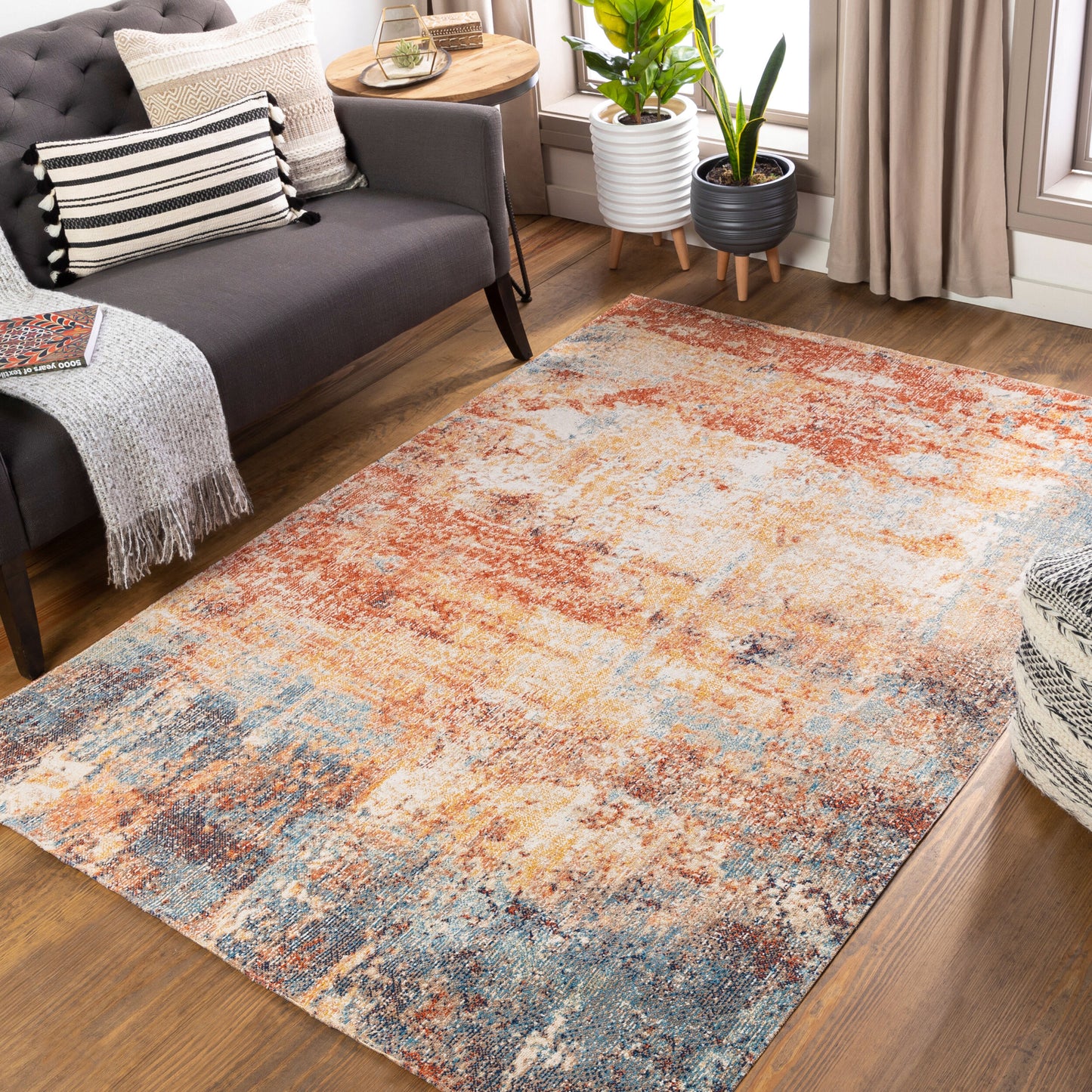 Alfombra tejida a máquina para interior y exterior Huntington Beach HTB-2323 de 1,52 m x 2,13 m