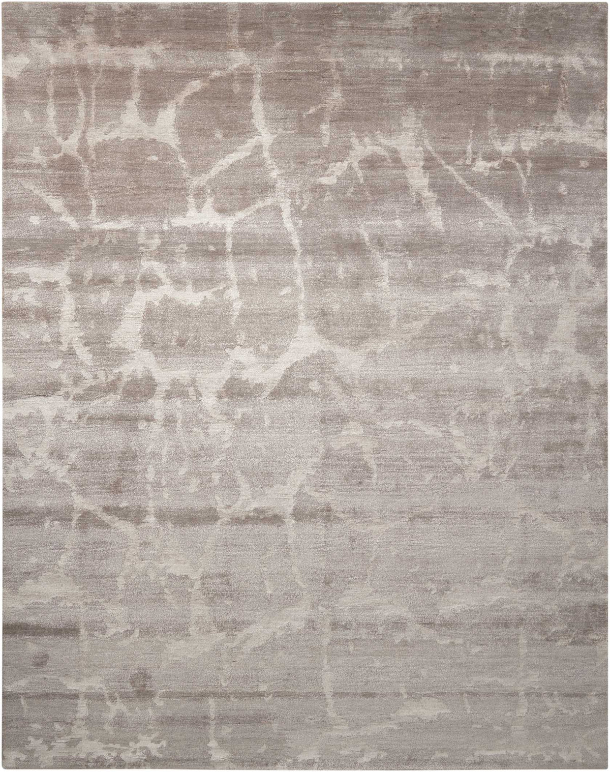 Silk Shadows SHA02 Silver Knotted Rug