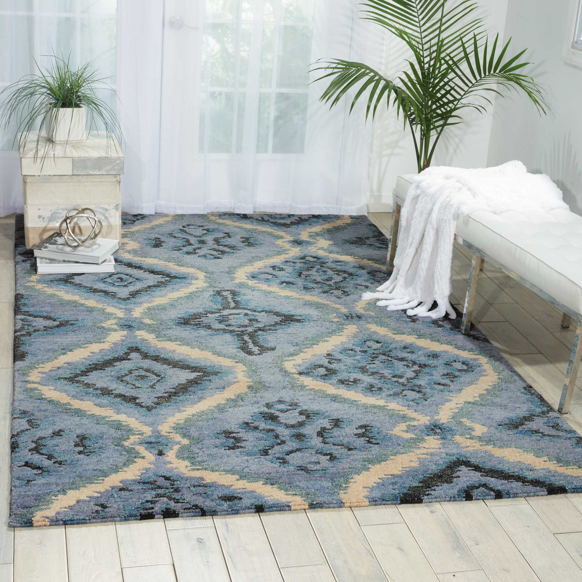 Tahoe Modern MTA06 Denim Blue Knotted Rug