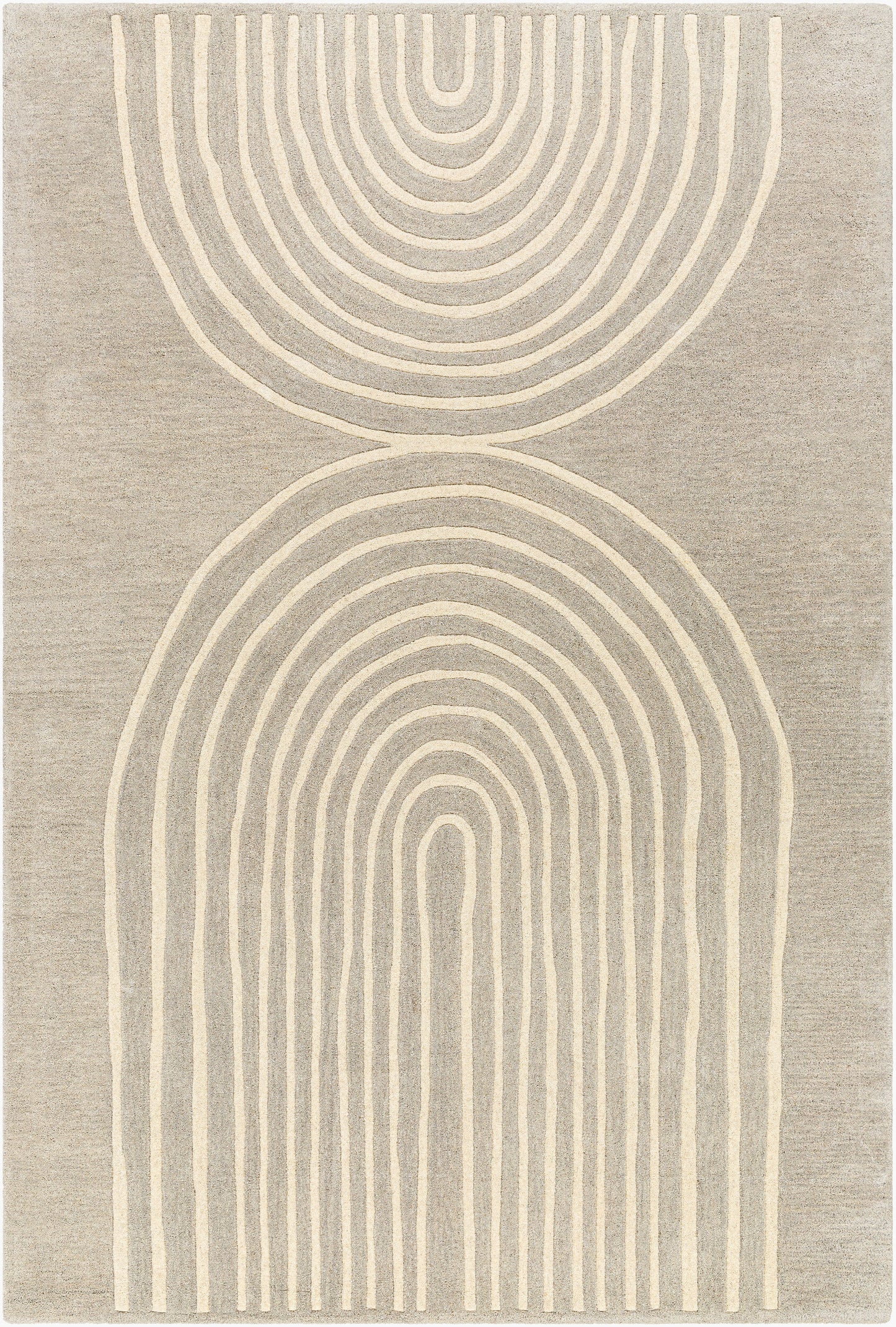 Alfombra de lana hecha a mano Isabel IBL-2306 de 1,83 m x 2,74 m