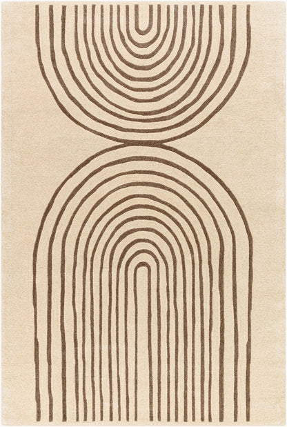 Alfombra de lana hecha a mano Isabel IBL-2307 de 1,52 m x 2,13 m