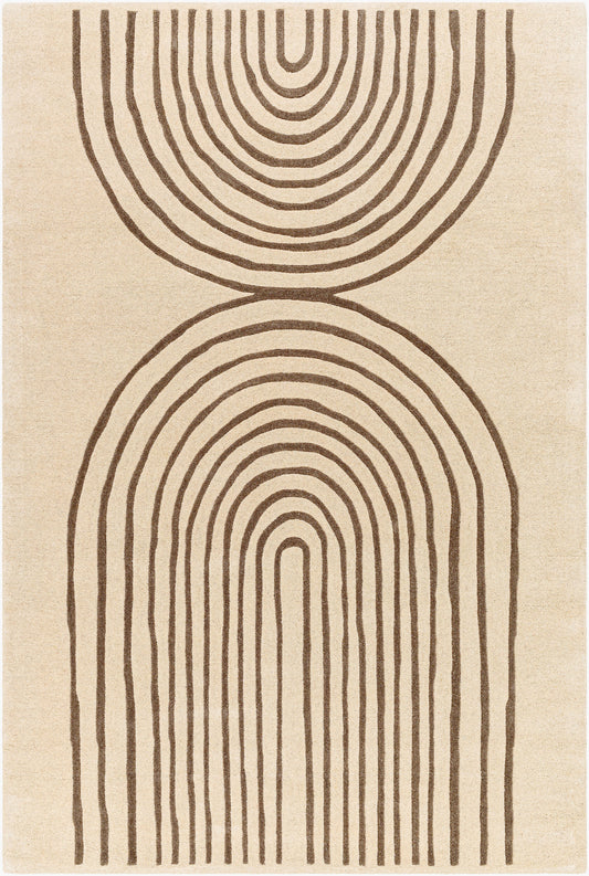 Alfombra de lana hecha a mano Isabel IBL-2307 de 1,52 m x 2,13 m