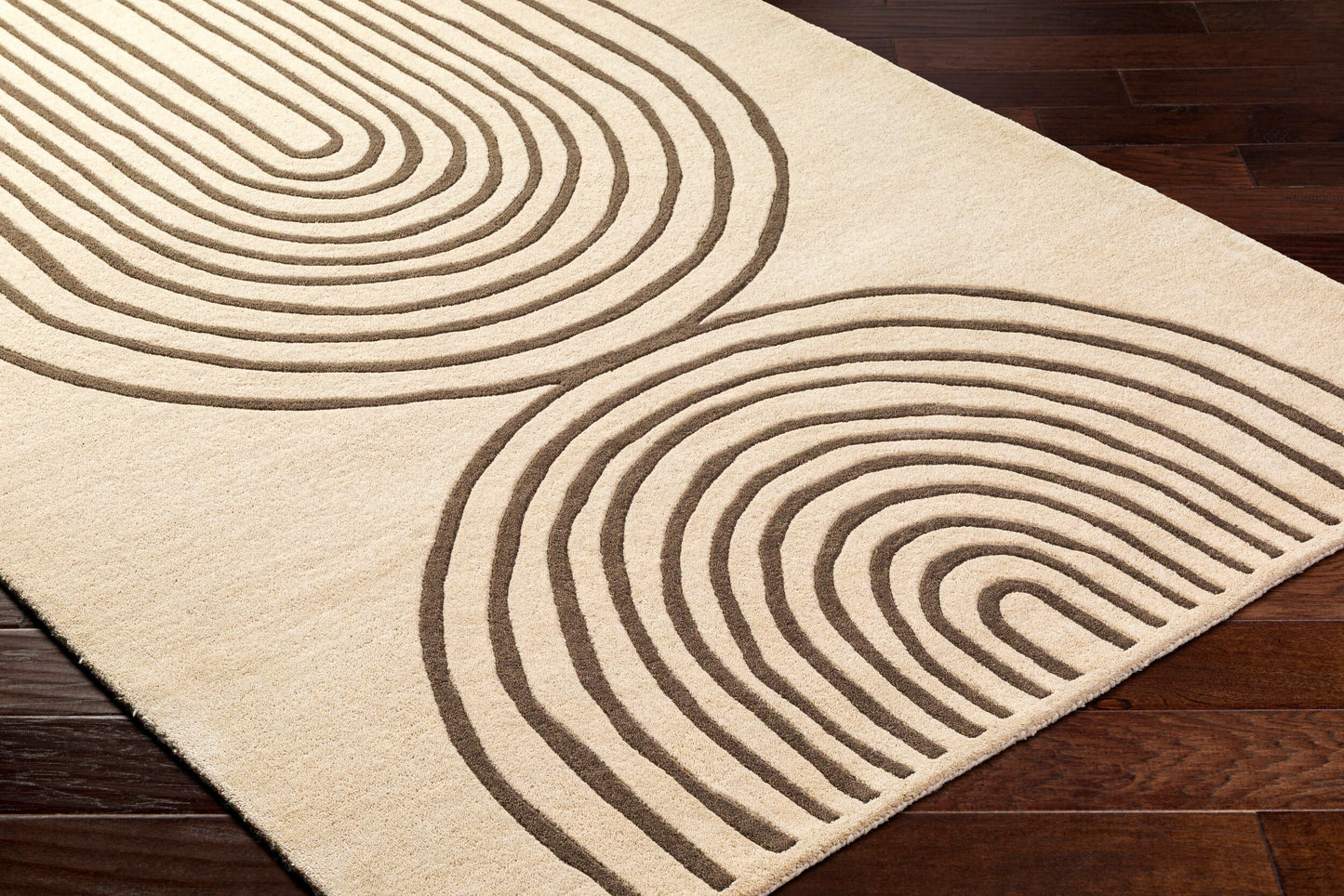 Isabel IBL-2307 Alfombra decorativa de lana hecha a mano de 2' x 3'