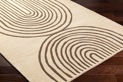 Alfombra de lana hecha a mano Isabel IBL-2307 de 1,52 m x 2,13 m
