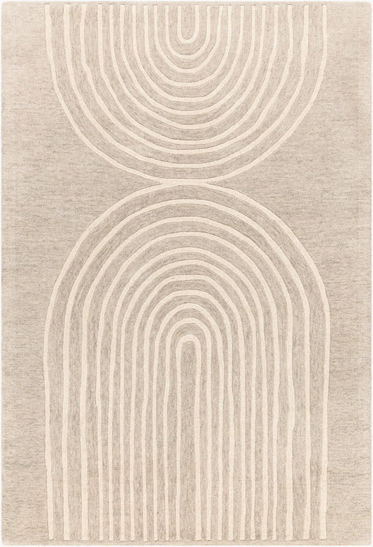 Alfombra de lana hecha a mano Isabel IBL-2308 de 1,83 m x 2,74 m