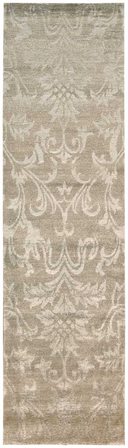 Silk Shadows SHA03 Light Gold Knotted Rug