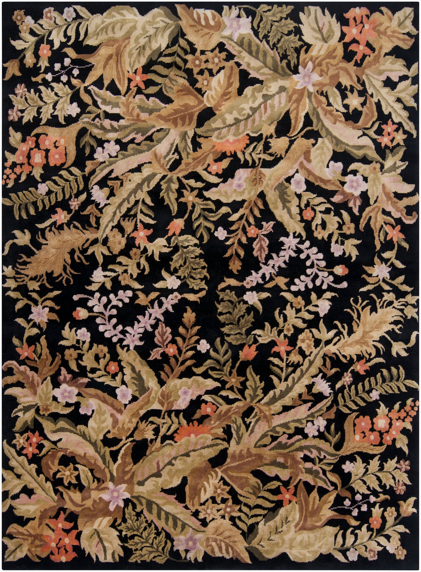 Alfombra de lana hecha a mano Mugal IN-1484 de 8' x 11'