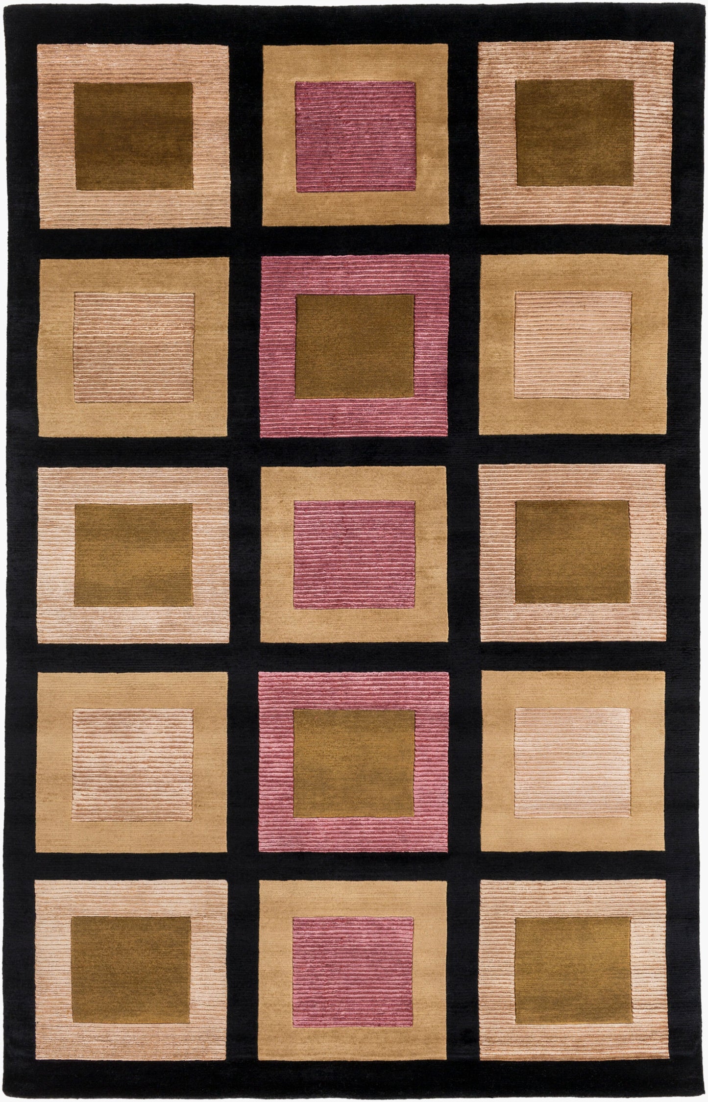 Mugal IN-8005 5' x 8' Handmade Wool Area Rug