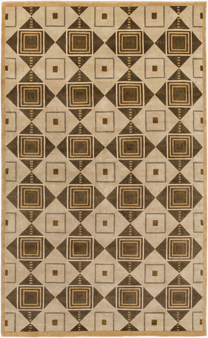 Mugal IN-8008 2' x 3' Handmade Wool Accent Rug