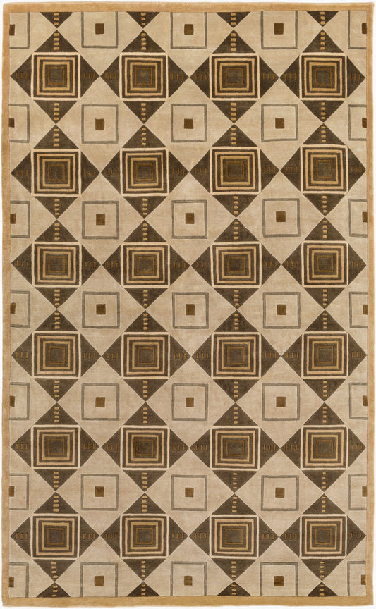 Mugal IN-8008 2' x 3' Handmade Wool Accent Rug