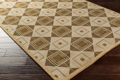 Mugal IN-8008 2' x 3' Handmade Wool Accent Rug