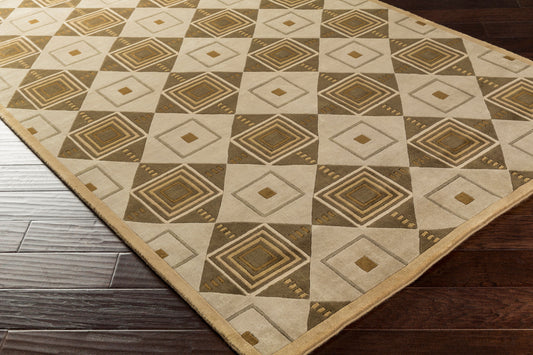 Mugal IN-8008 2' x 3' Handmade Wool Accent Rug