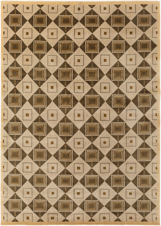 Alfombra de lana hecha a mano Mugal IN-8008 de 8' x 11'