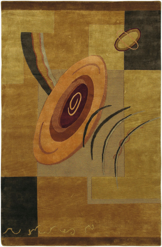 Alfombra de lana hecha a mano Mugal IN-8038 de 1,52 m x 2,44 m