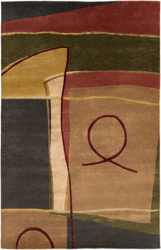 Alfombra de lana hecha a mano Mugal IN-8043 de 9' x 12'