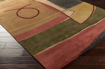 Alfombra de lana hecha a mano Mugal IN-8043 de 9' x 12'