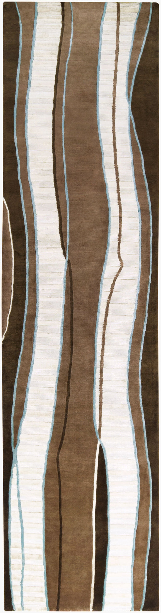 Mugal IN-8072 10ft Runner Handmade Wool Runner Rug