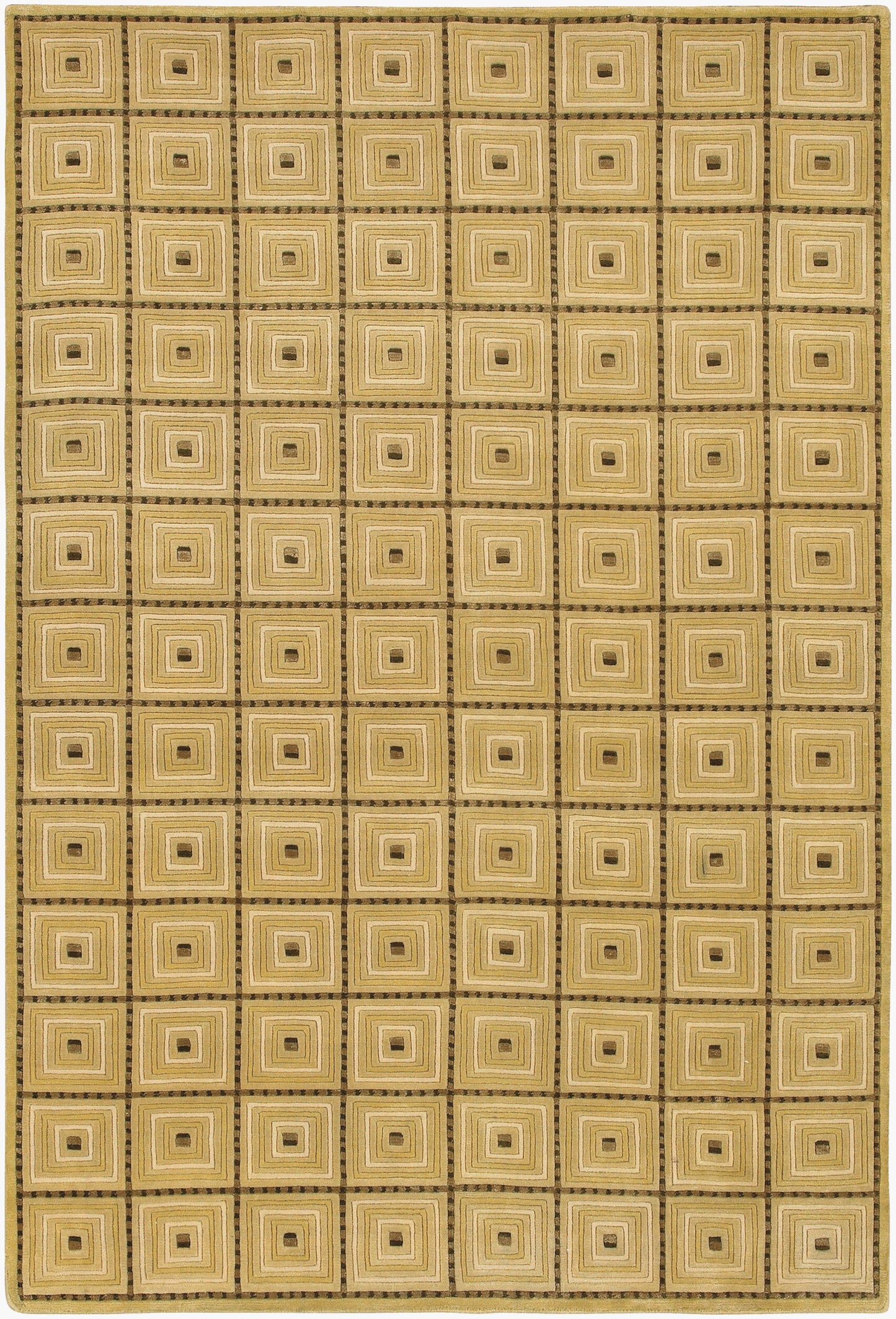 Alfombra de lana hecha a mano Mugal IN-8075 de 1,52 m x 2,44 m