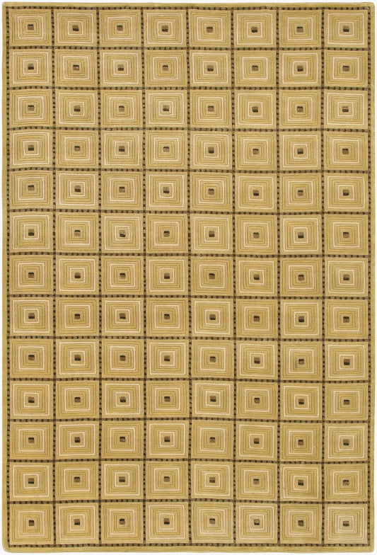Alfombra de lana hecha a mano Mugal IN-8075 de 1,52 m x 2,44 m