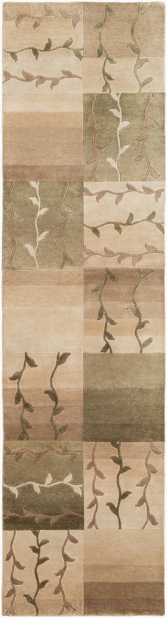 Mugal IN-8083 10ft Runner Handmade Wool Runner Rug