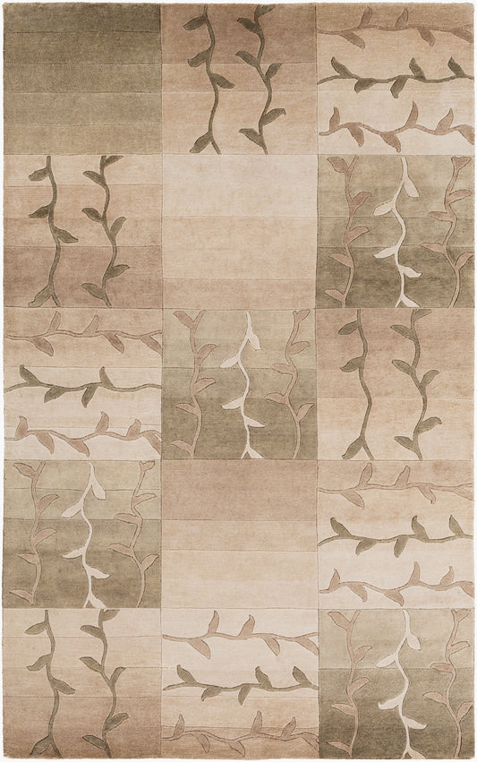 Mugal IN-8083 2' x 3' Handmade Wool Accent Rug