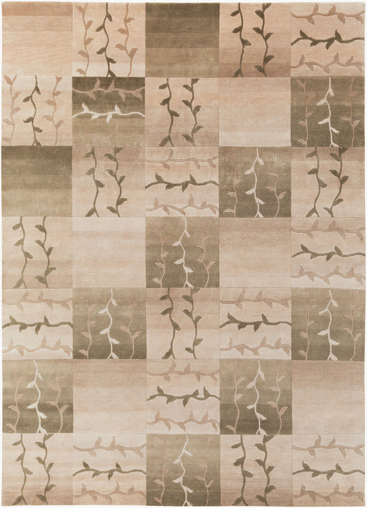 Alfombra de lana hecha a mano Mugal IN-8083 de 8' x 11'