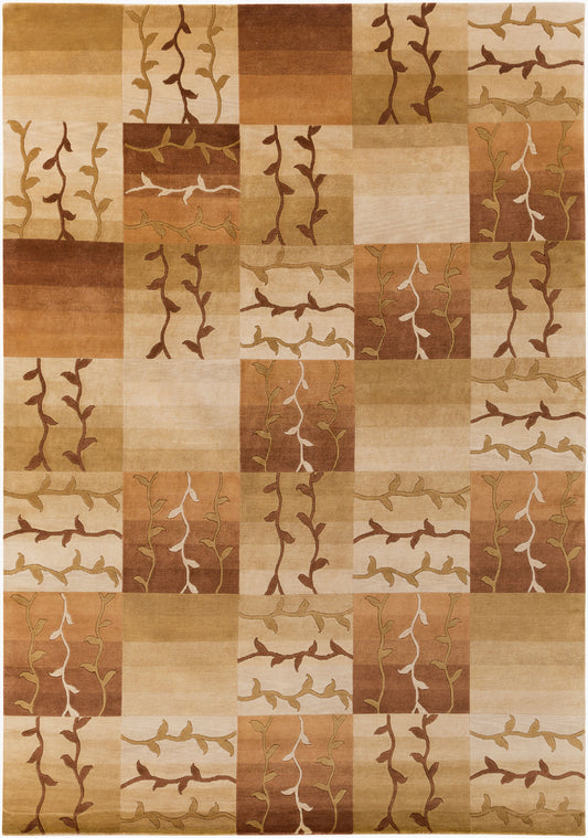 Alfombra de lana hecha a mano Mugal IN-8084 de 8' x 11'