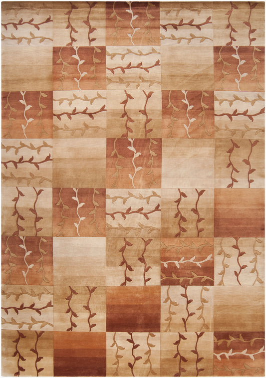 Alfombra de lana hecha a mano Mugal IN-8084 de 9' x 12'
