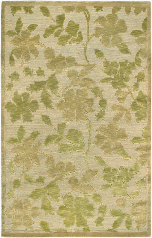 Alfombra de lana hecha a mano Mugal IN-8088 de 1,52 m x 2,44 m