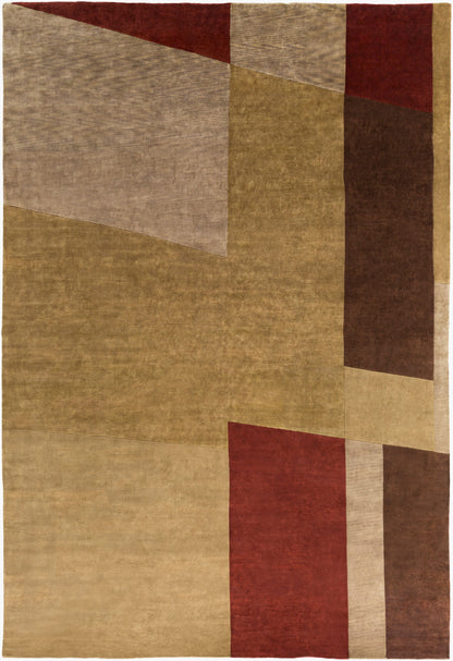 Alfombra de lana hecha a mano Mugal IN-8101 de 9' x 12'