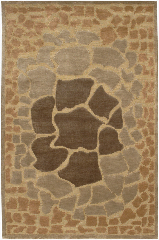 Alfombra de lana hecha a mano Mugal IN-8152 de 1,52 m x 2,44 m