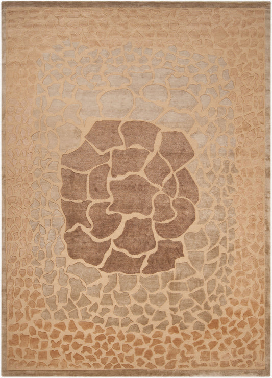 Alfombra de lana hecha a mano Mugal IN-8152 de 9' x 12'