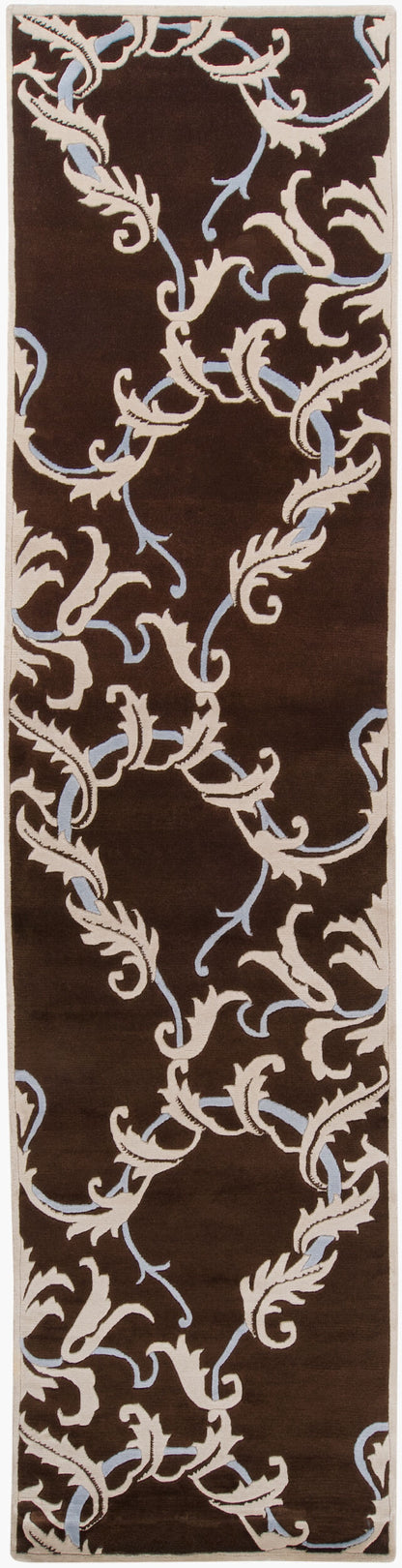 Mugal IN-8214 10ft Runner Handmade Wool Runner Rug