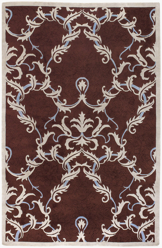 Mugal IN-8214 5' x 8' Handmade Wool Area Rug