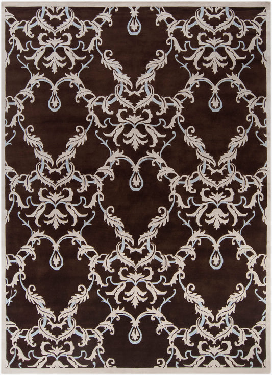 Alfombra de lana hecha a mano Mugal IN-8214 de 8' x 11'