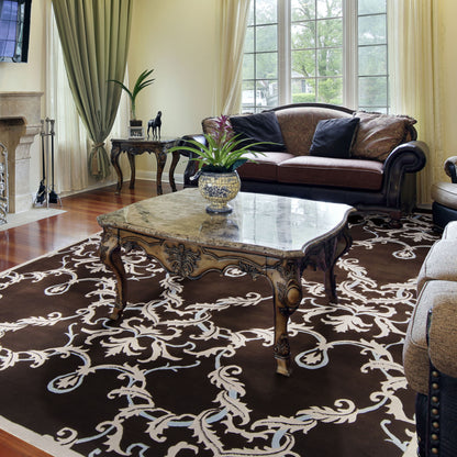 Mugal IN-8214 10ft Runner Handmade Wool Runner Rug
