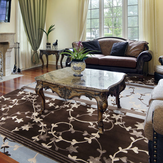 Mugal IN-8219 2' x 3' Handmade Wool Accent Rug