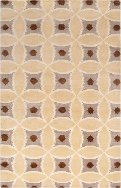 Mugal IN-8595 2' x 3' Handmade Wool Accent Rug