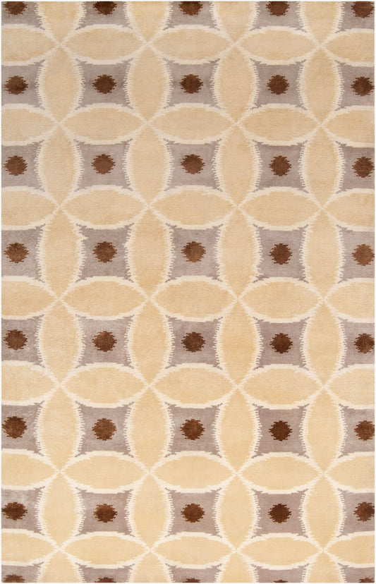 Mugal IN-8595 2' x 3' Handmade Wool Accent Rug