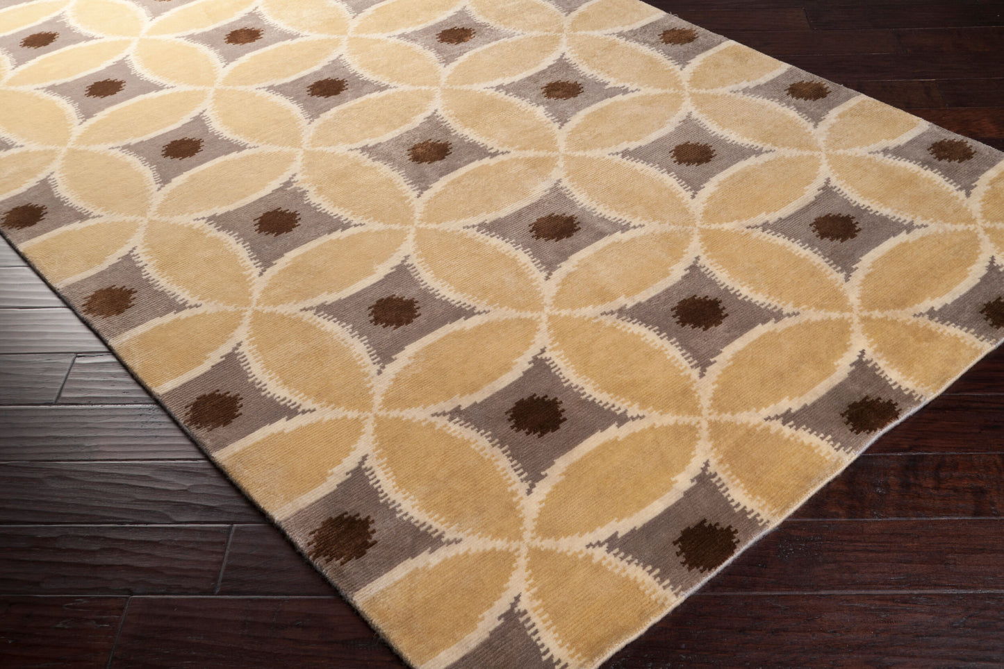 Mugal IN-8595 2' x 3' Handmade Wool Accent Rug