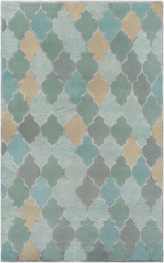 Mugal IN-8615 2' x 3' Handmade Wool Accent Rug