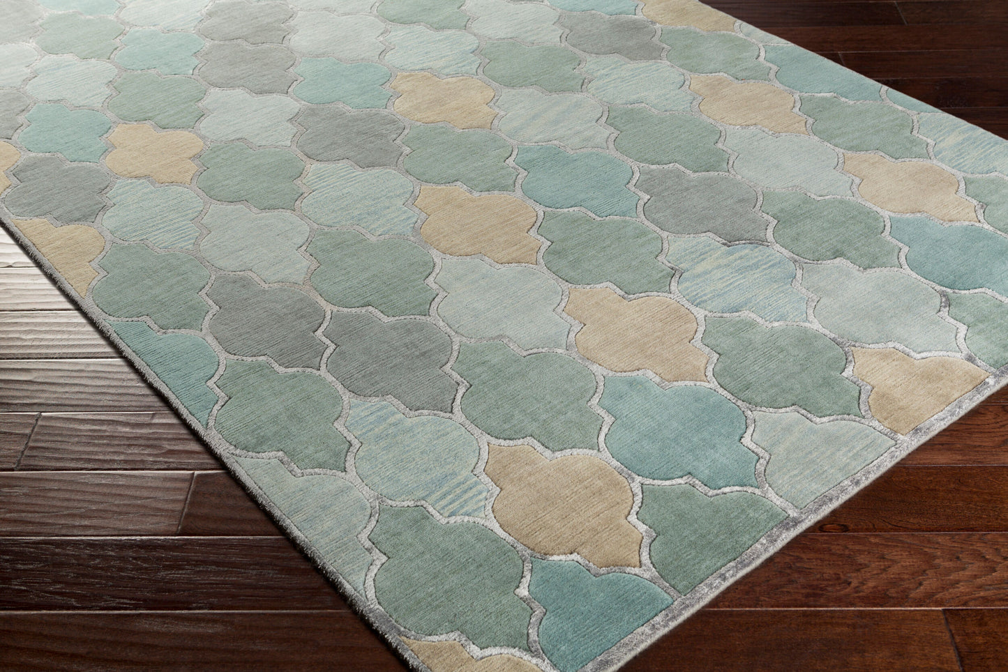Mugal IN-8615 2' x 3' Handmade Wool Accent Rug