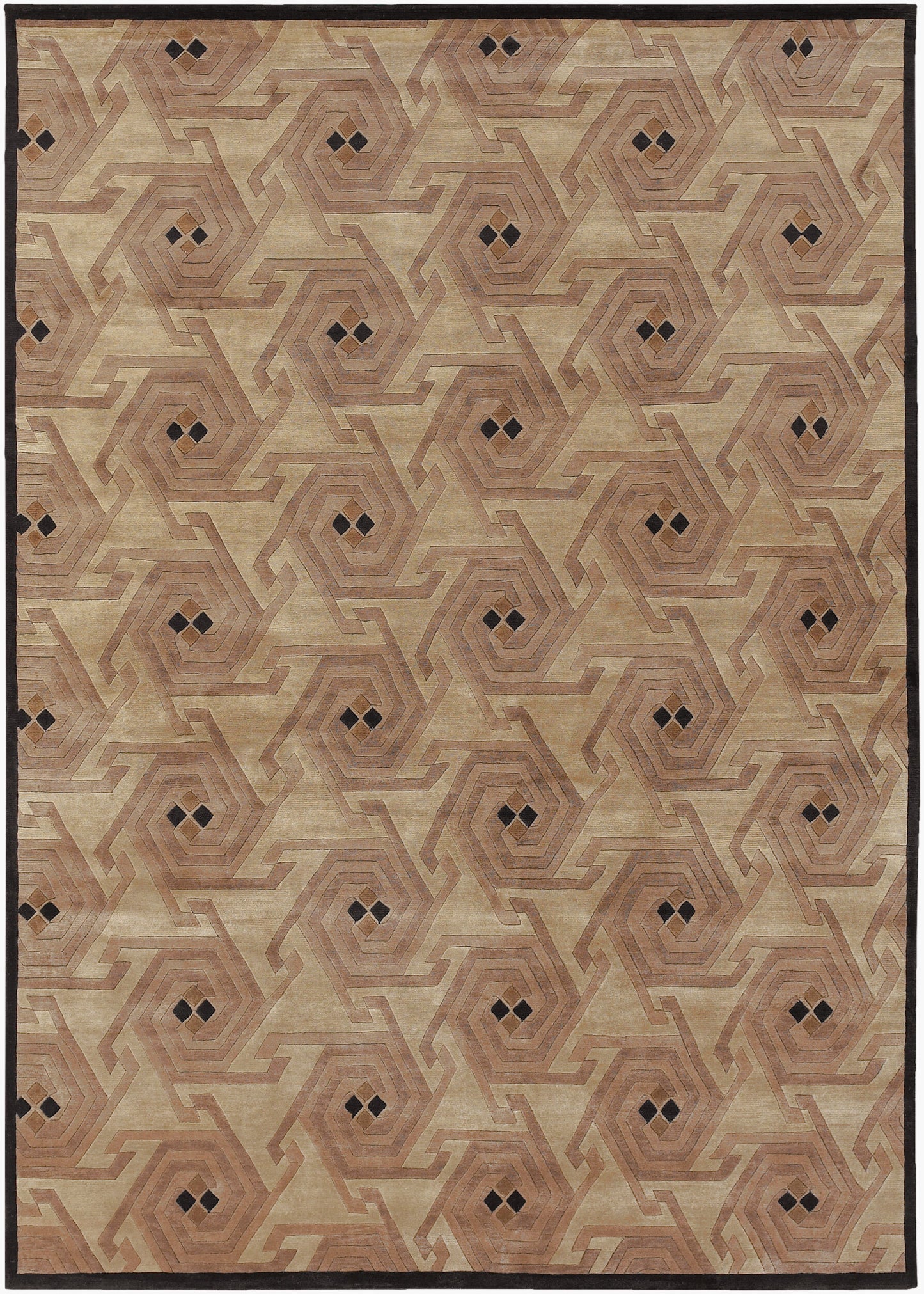 Alfombra de lana hecha a mano Mugal IN-978 de 8' x 11'