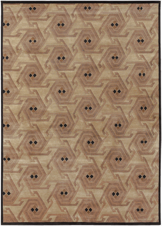 Alfombra de lana hecha a mano Mugal IN-978 de 8' x 11'